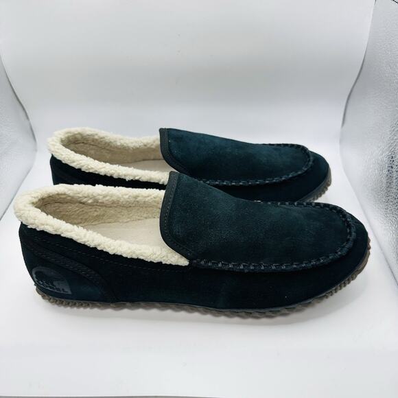 Size 10 - Sorel Dude Moccasins Men’s Black Suede Shoes / Slippers main image 8